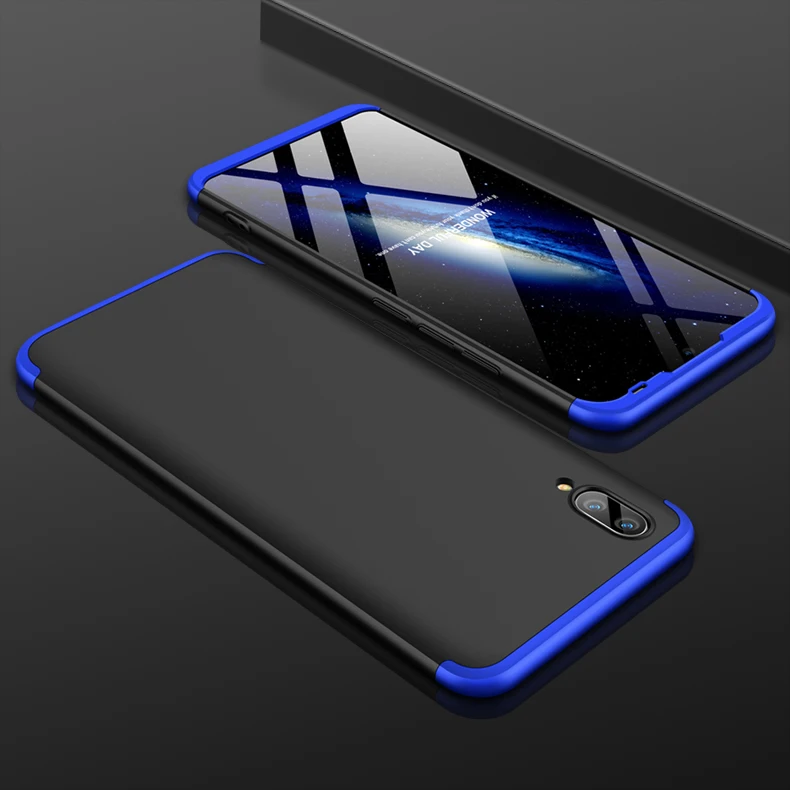 Чехол для VIVO Y91c, роскошный чехол, 3 в 1, полное защитное кольцо, магнитный держатель, ударопрочный корпус для VIVO Y91i Y93s, чехол
