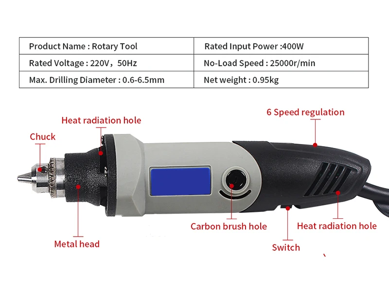 Trochilus стиль Dremel 400 Вт мини шлифовальный станок Multi function роторная переменная