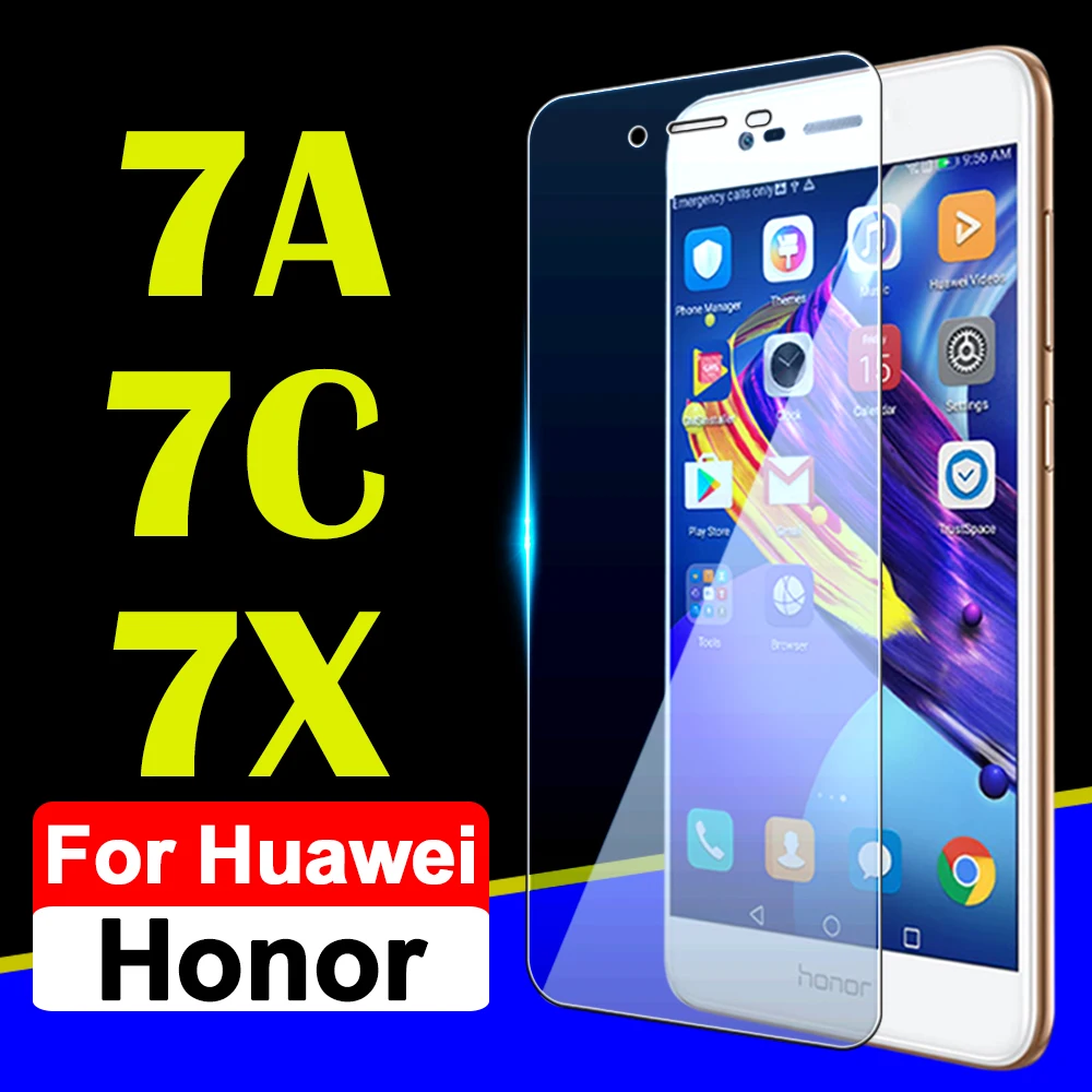 Защитное стекло Honer 7x закаленное для huawei honor 7c 7a pro 9H|Защитные стёкла и плёнки