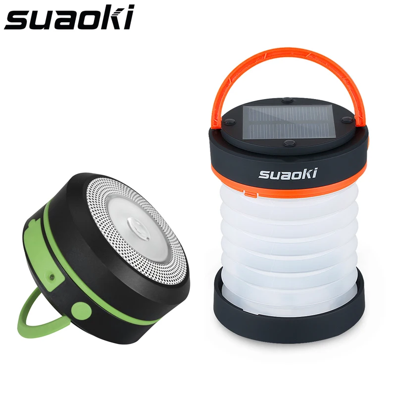 Suaoki Солнечный походный складной фонарь USB и Перезаряжаемый светильник на солнечной батарее вспышка светильник фонарь светильник водостойкий фонарь