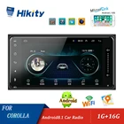 Автомагнитола Hikity, 2 Din, Android для Toyota Corolla, 7 дюймов, MP5-плеер, GPS, Mirror Link, FM, стереоприемник, AUX, USB, Авторадио, 2 Din