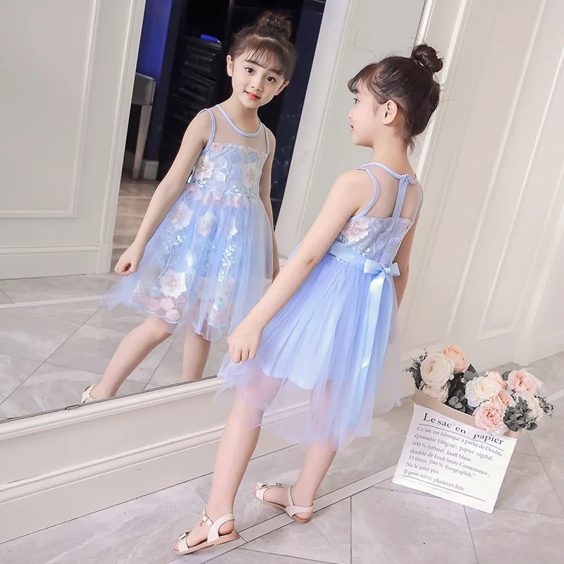 

Baby Girls Clothing 2019 Summer New Girls Sequins Sleeveless Dress Comfortable Wild Lace Princess Dress Little Girls Dresses