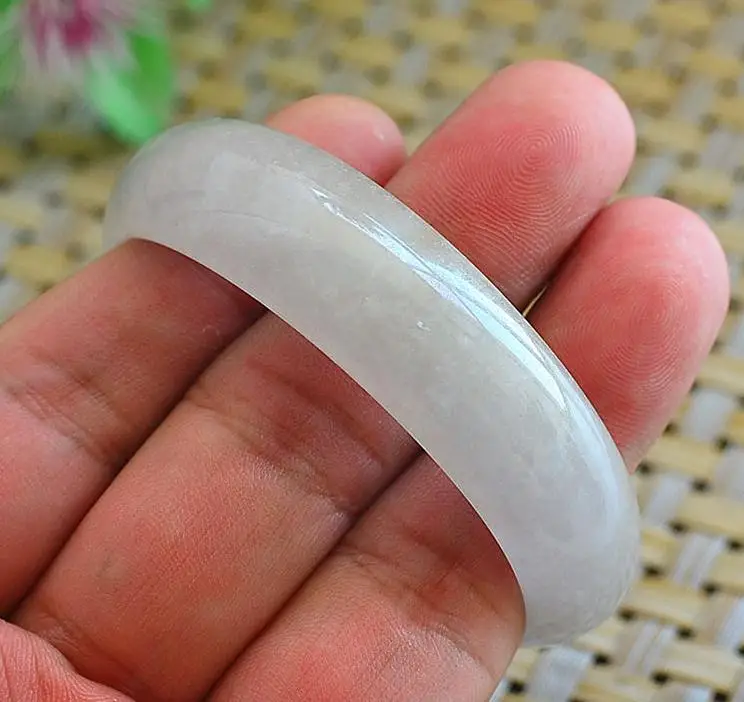 Винтажный Браслет из натурального бирманского нефрита овальный браслет 53