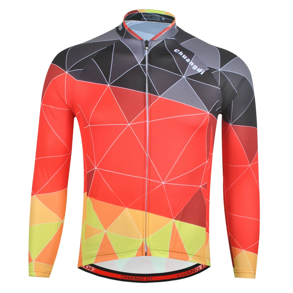 Long sleeve Jerseys ZM Велоспорт Джерси набор зимний термальный флис теплый MTB велосипед Одежда Майо Ropa Ciclismo команда Германия Велоспорт комплект одежды костюм - Цвет: Long sleeve Jerseys