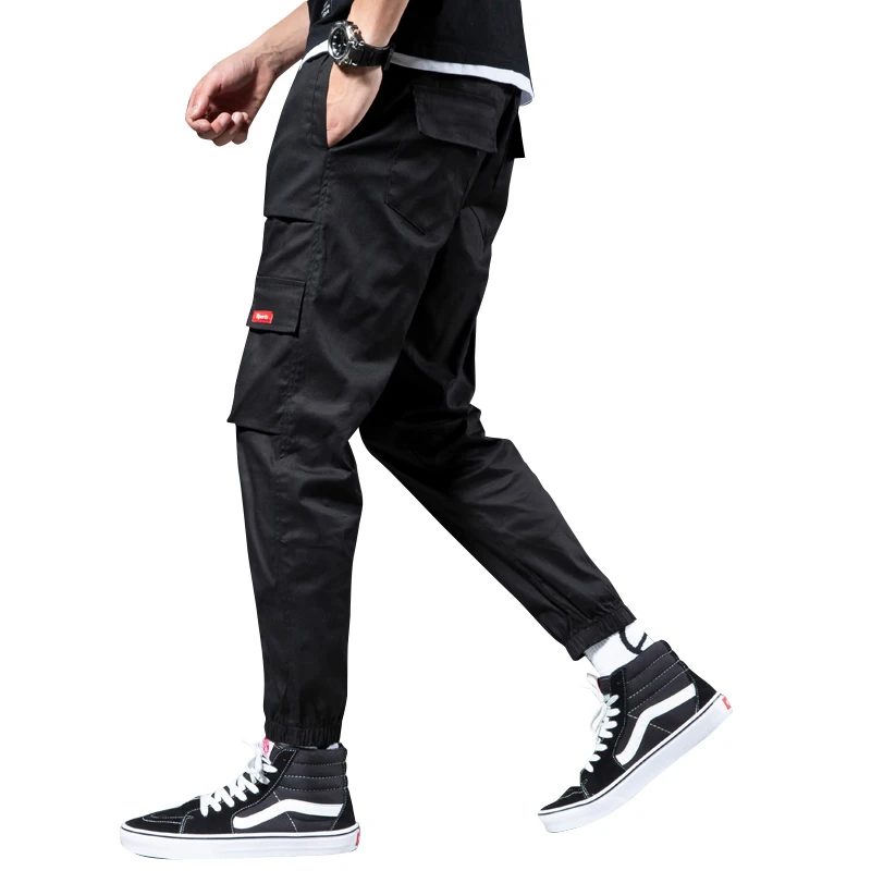 Новинка Мужские штаны-шаровары с боковыми карманами 2018 хип-хоп стиль