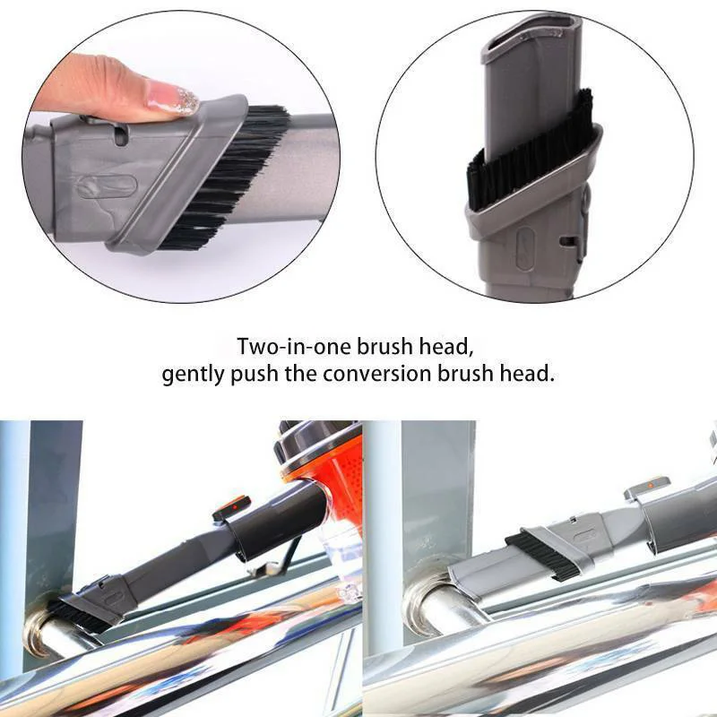 

Vacuum Cleaner 2-in-1 Flat Nozzle Brush Replaced For Dyson V6 Cordless