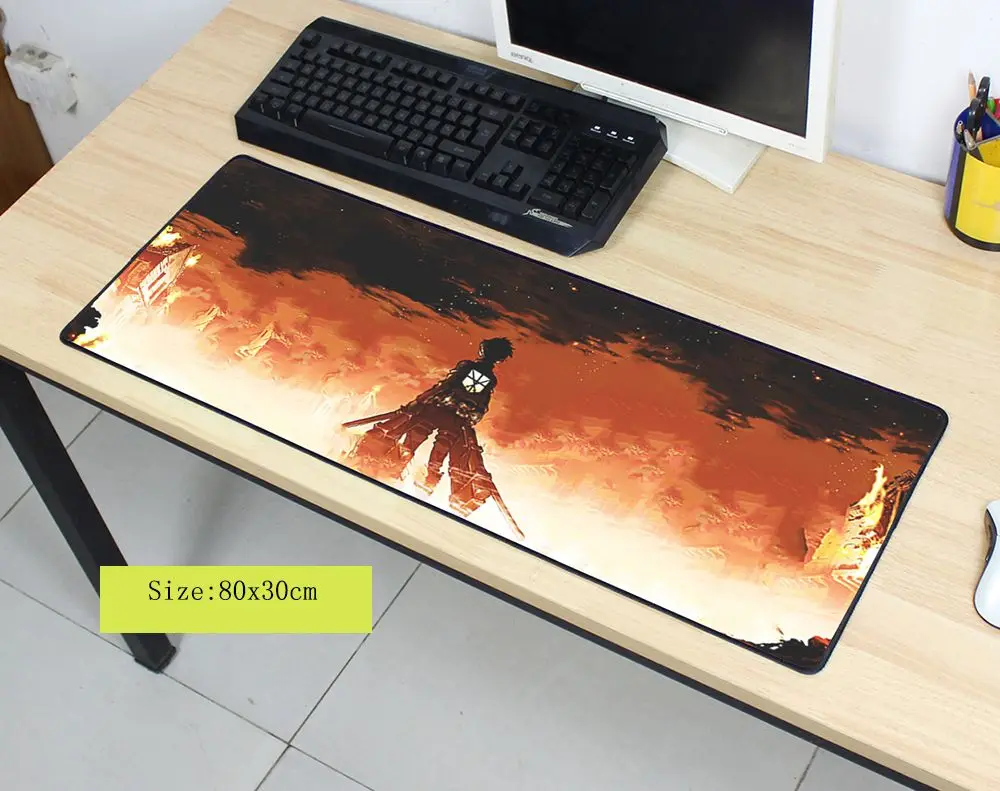 Коврик для мыши attack on titan 800x300 мм, милый компьютерный коврик для мышки с аниме, игровой коврик для мыши, высокое качество - Цвет: Size 800x300x2mm