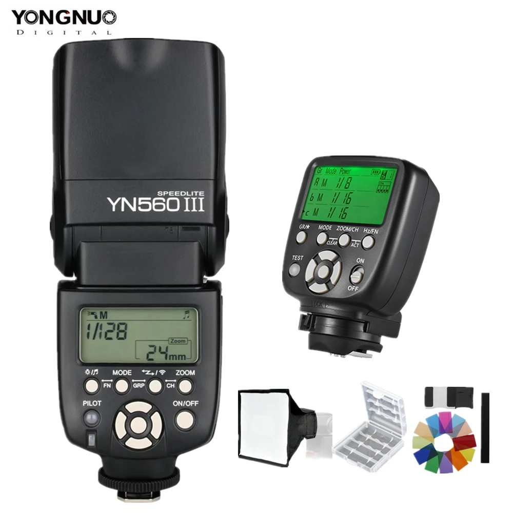 Горячая YN560 TX II беспроводной ЖК контроллер + вспышка Yongnuo YN560III III для Canon