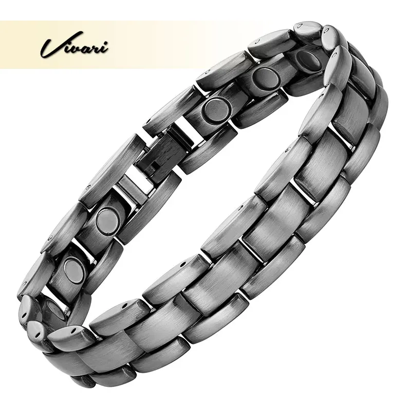 Vivari трендовый античный серебряный цвет Магнитный браслет для мужчин стиль