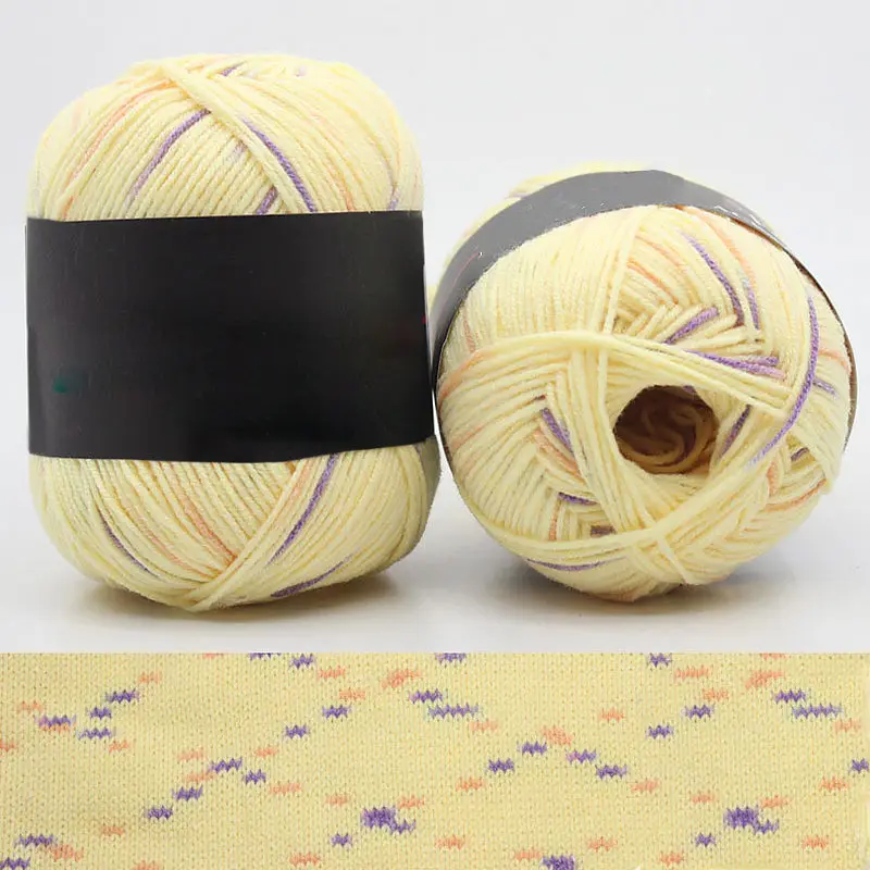 21 Hot Wholesale 50g/ball Colorful Section-dyeing Wool Yarn Baby Milk Cotton Soft Acrylic Yarn for Hand Knitting Crochet - Цвет: 21