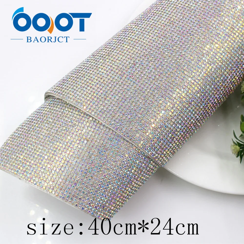 OOOT BAORJCT I-19516-1208, размер 40 см* 24 см, 1 шт., многоцветный горячий сверлильный Блестящий Блестки, DIY головной убор, украшение для свадебной вечеринки