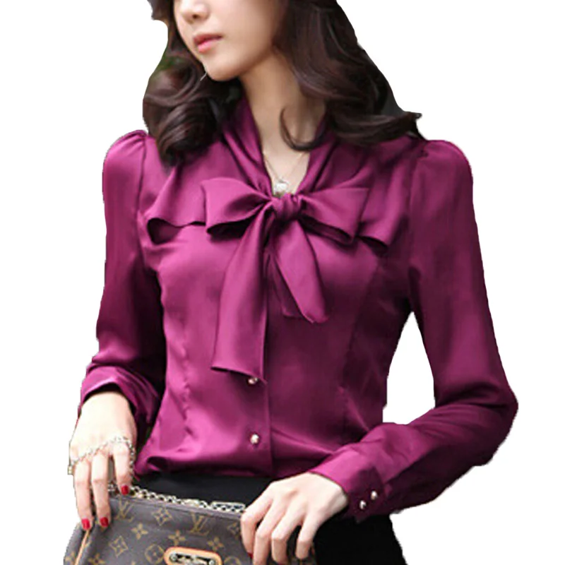 Шелковая блузка Хорошего Качества Модная дешевая одежда китайская Офисная