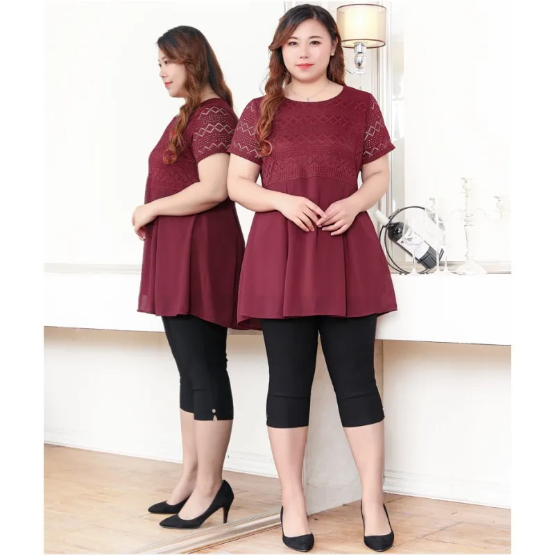 Большие размеры 10XL 8XL 6XL 4XL Женская одежда с коротким рукавом летняя рубашка