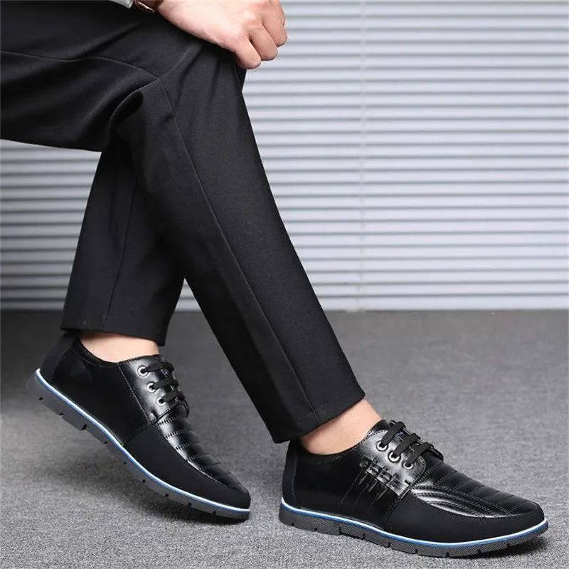 Мужские туфли из натуральной кожи брендовые увеличивающие рост повседневные