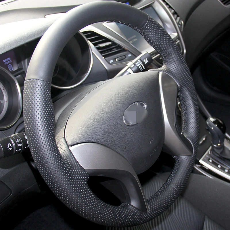 Shining wheat Hand-stitched Artificial leather Car Steering Wheel Cover for Hyundai Elantra 2011-2014 Avante I30 | Автомобили и