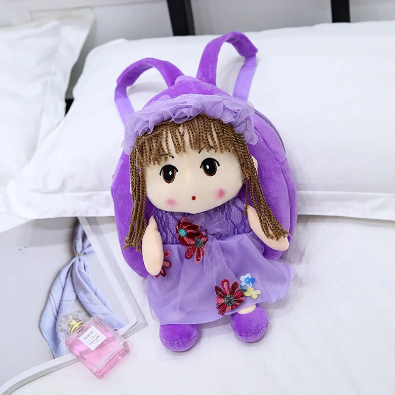 Cute Plush Backpack Kawaii Girl Backpacks Stuffed Toy Doll Children Outdoor Mini Travel School Bag Gift For Little | Игрушки и хобби