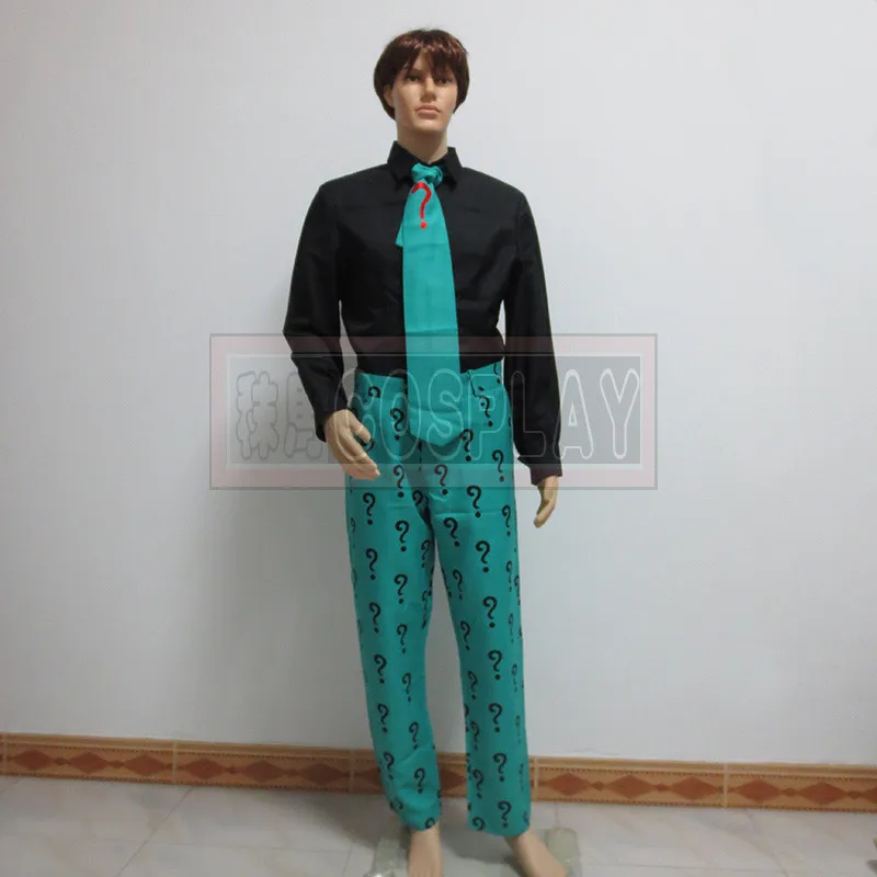 Бэтмен доктор Эдвард Nigma the Riddler Косплей Костюм Любой Размер