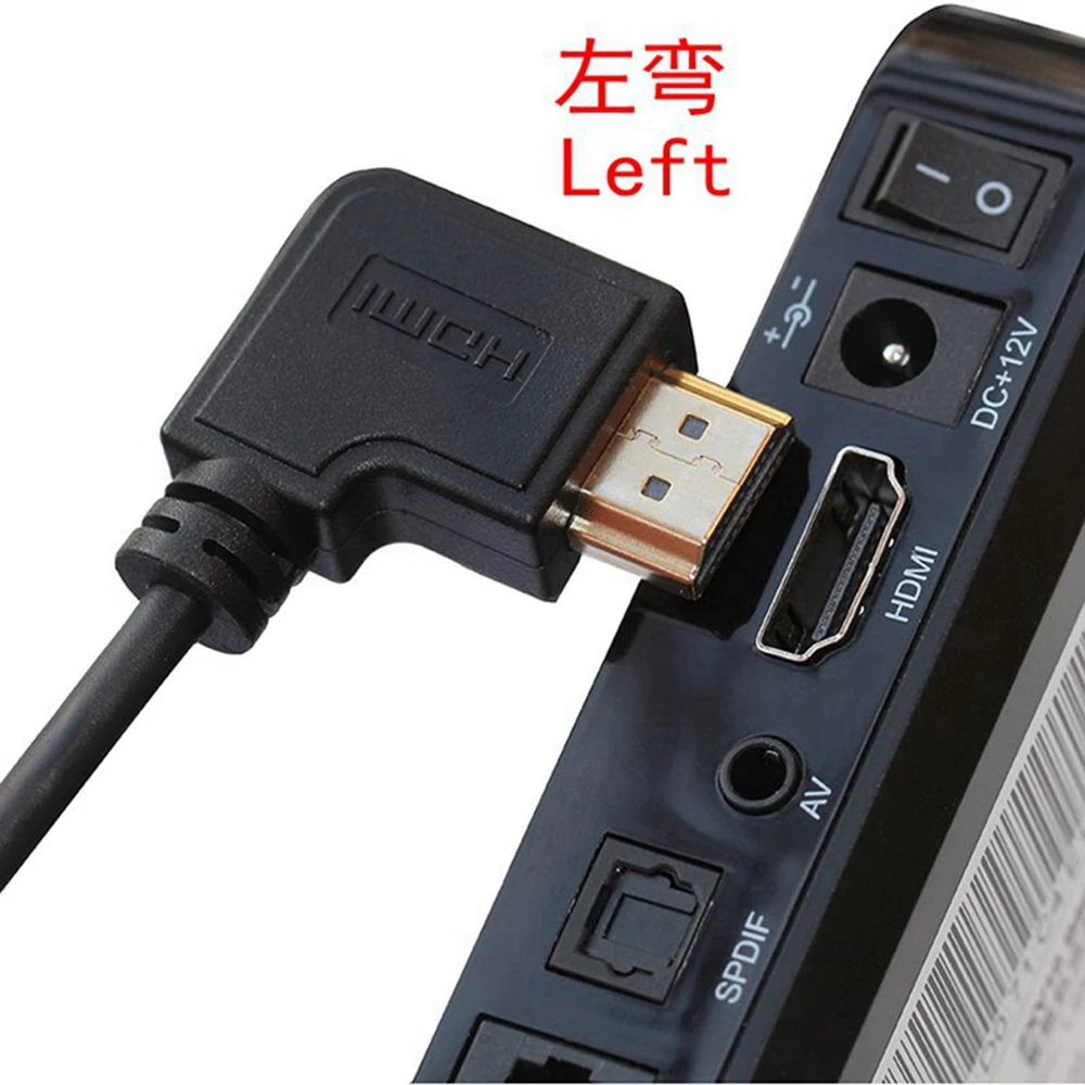 HDMI кабель 90 градусов угловой левый/правый/прямой HDMI1.4 папа-папа/женщина Высокое качество Весна HDMI линия