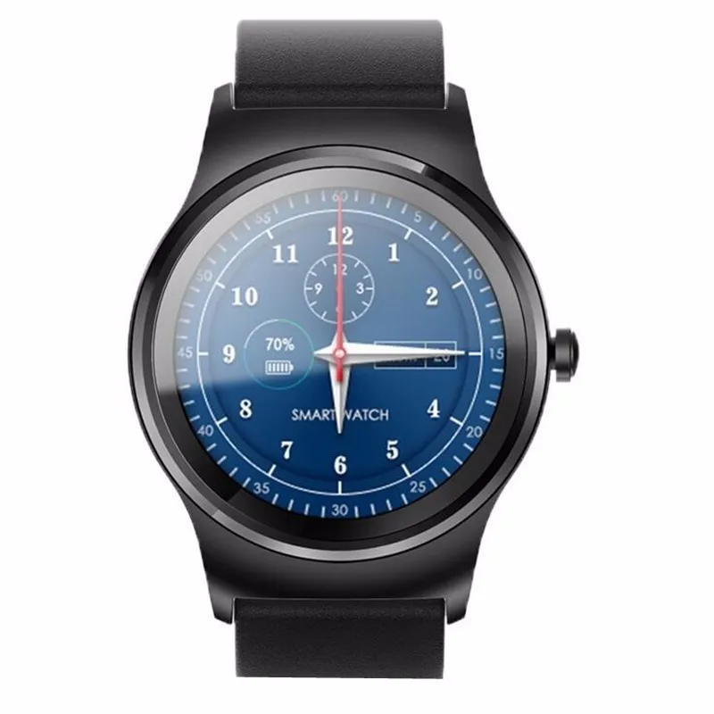 SMA-R Bluetooth Полный Круглый Smartwatch Спорт Шагомер монитор сердечного ритма кожа Смарт часы наручные Телефон для iOS Android