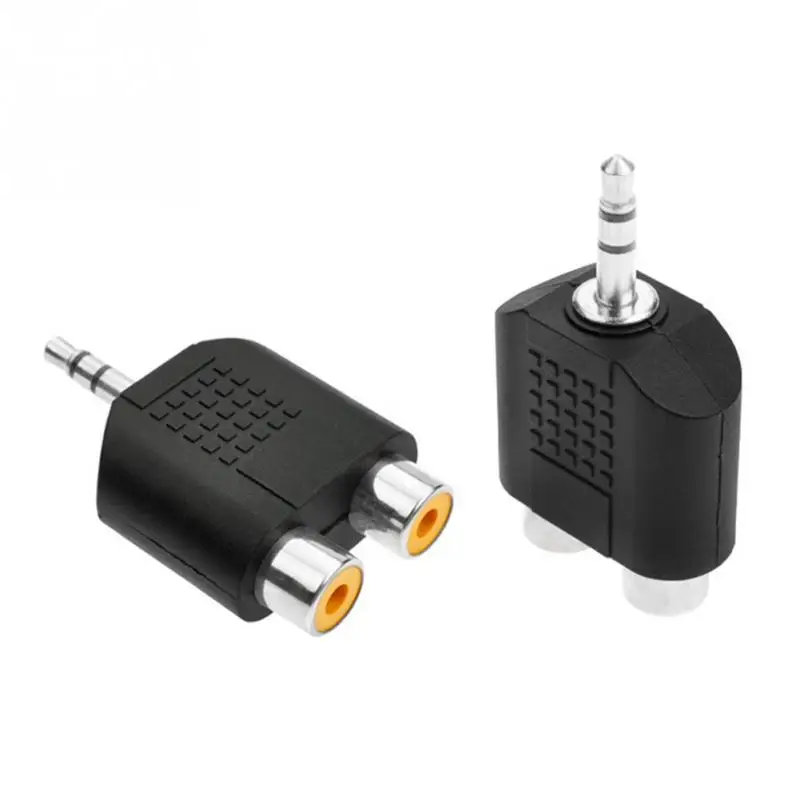 Новый 2RCA Lotus штекер аудио конвертера 3 5 мм разъем на 2 RCA Адаптер двойной Phono Y