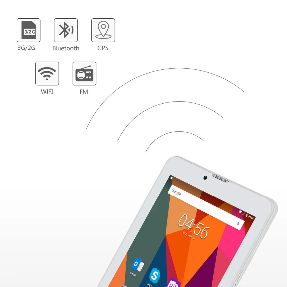7 дюймов iRULU X67 телефон 3G вызов sim карты Phablet Android 0 FM Tablet PC 4 ядра 16 ГБ Bluetooth двойной