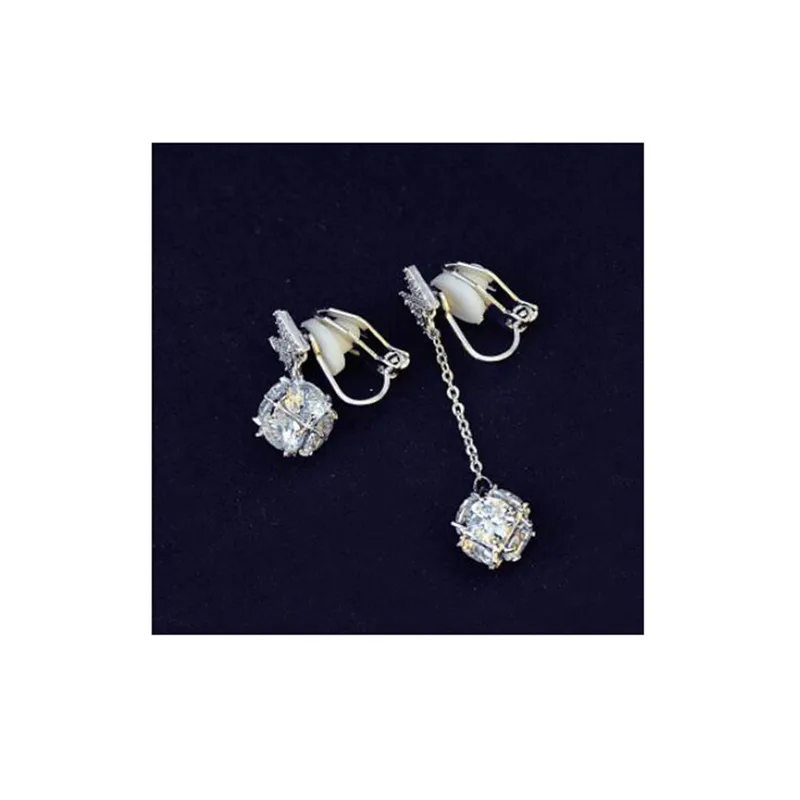 Женские серьги-клипсы GRACE JUN свадебные серьги в Корейском стиле с бантом из