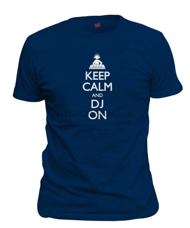 Мужская Футболка Keep Calm And DJ On Music Gift Tee For Beat Mixer FREE S &amp H! | одежда