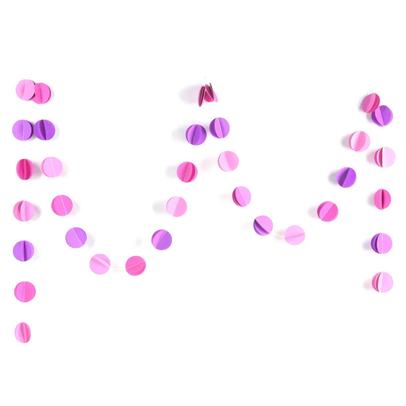 3 м цветной 3D Круглый венок Свадебный декор гирлянда для рождественской