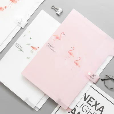 

Свежий Цвет Фламинго расширение папки и A4 документ мешок 8 карман папка для документов Бумага Органайзер