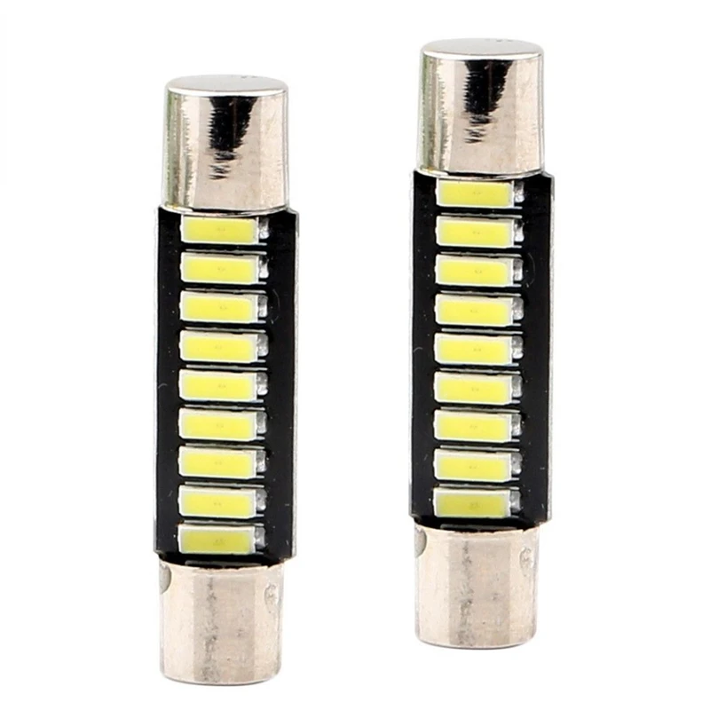 KEYECU 2 шт. супер яркий белый 12 в 6000 К 29 мм 4014 9-SMD светодиодный зеркальный