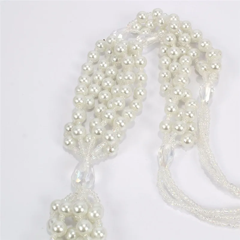 Ожерелье PINKSEE с кулоном в виде длинной цепочки украшенной бусинами ювелирное