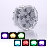 2pcs new underwater wireless remote control led multi color spotlight multi color submersible 10led light waterproof party lamp