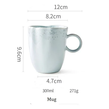 Mug NIMITIME скандинавском стиле керамическая посуда рисовая чаша супница лист лотоса кружевная тарелка для завтрака Салатница набор посуды - Цвет: Mug
