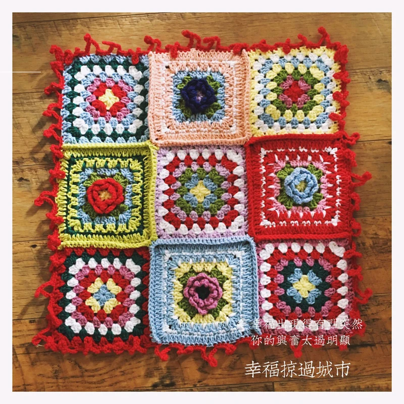 hot sale DIY Craft pattern blanket sofa Home Hand hooked fashion crochet cushion pastoral style wedding gift 95*60cm | Дом и сад