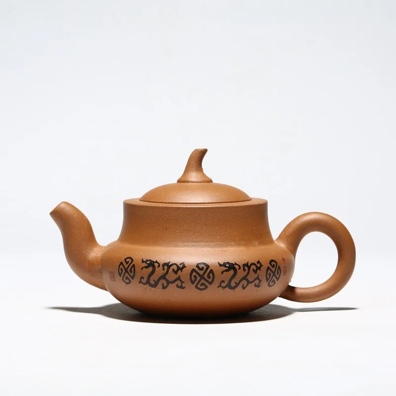 

ore recommended all hand painted wall down slope mud carved chapter gourd pot of tea set custom undertakes the teapot