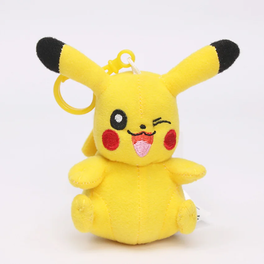 Pikachu Карманная кукла Бульбазавр, чармандер Piplup Squirtle Eevee Mew Мягкие животные маленькие подвесные игрушки - Цвет: Pikachu