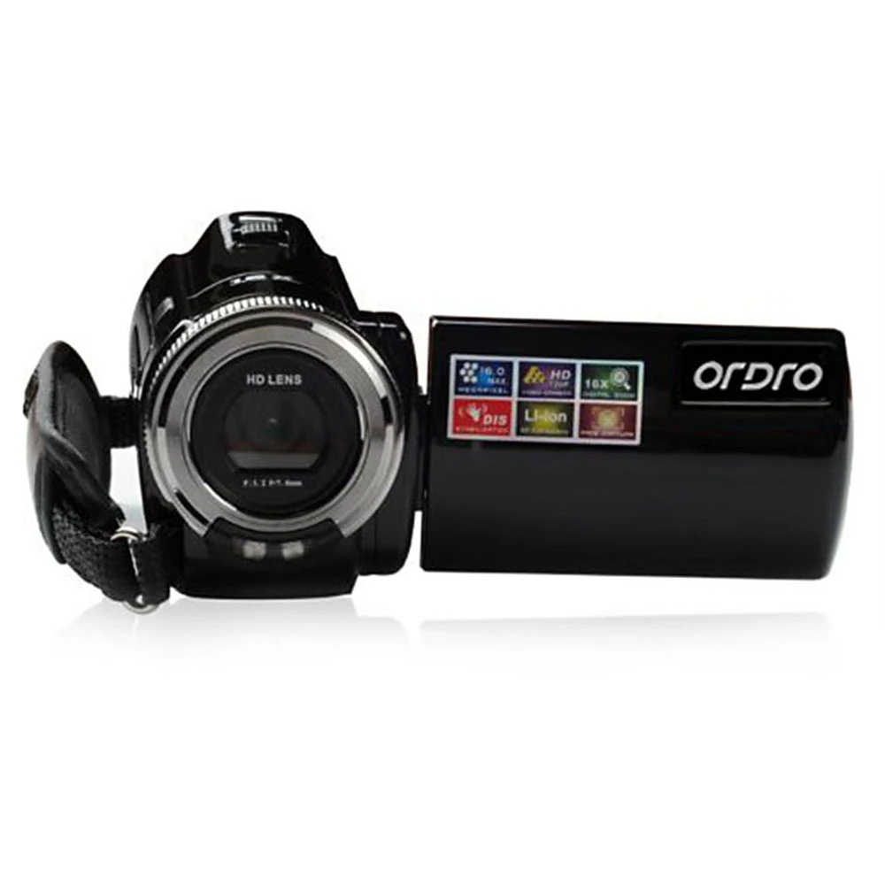ORDOR DV 108 Цифровая Видеокамера Ordro 2.7 дюйма LCD 16MP HD 16X Зум Видеокамеры 720 P DV|camera 3g|camera 12v