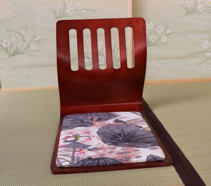 (4 шт./лот) Kotatsu Zaisu Стул из красного дерева отделка напольная Мебель азиатская