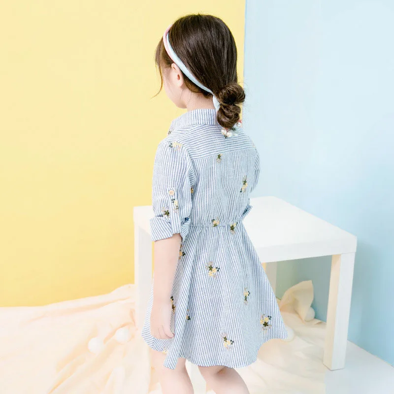 Детское платье осень 2017 г. Новые Девушки повседневные платья дети мультфильм