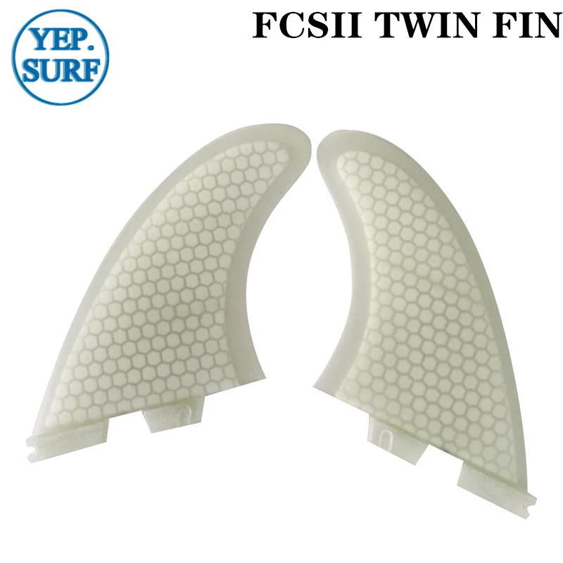 FCS2 TF Clear Future surf Плавники для серфинговой доски плавники Future Килевой Плавник Набор двойных плавников в серфинге белого цвета - Цвет: FCS2 TF Clear