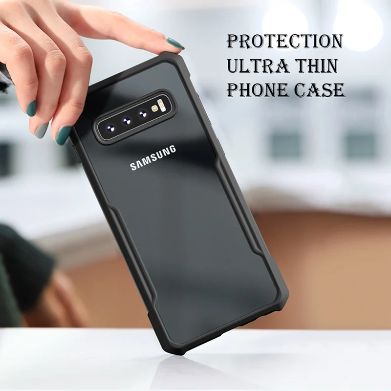 Ультра тонкий акрил чехол для samsung Galaxy S10e Дело Капа S8 S9 S10 плюс A7 2017 Примечание 8 9 A6