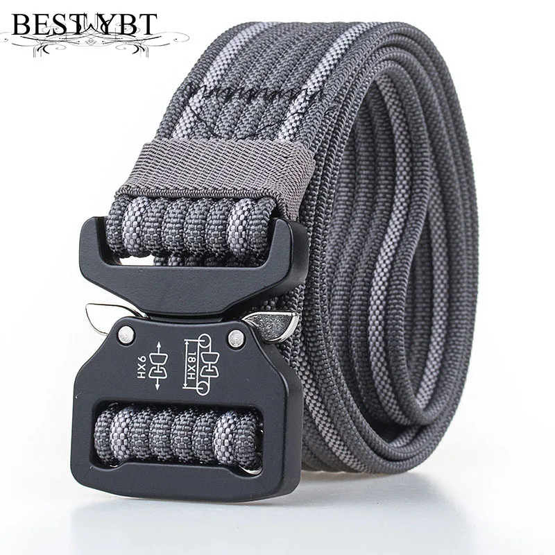 Best YBT Unisex belt new high quality Quick release Alloy Insert buckle Men outdoor casual sport and Women Nylon | Аксессуары для