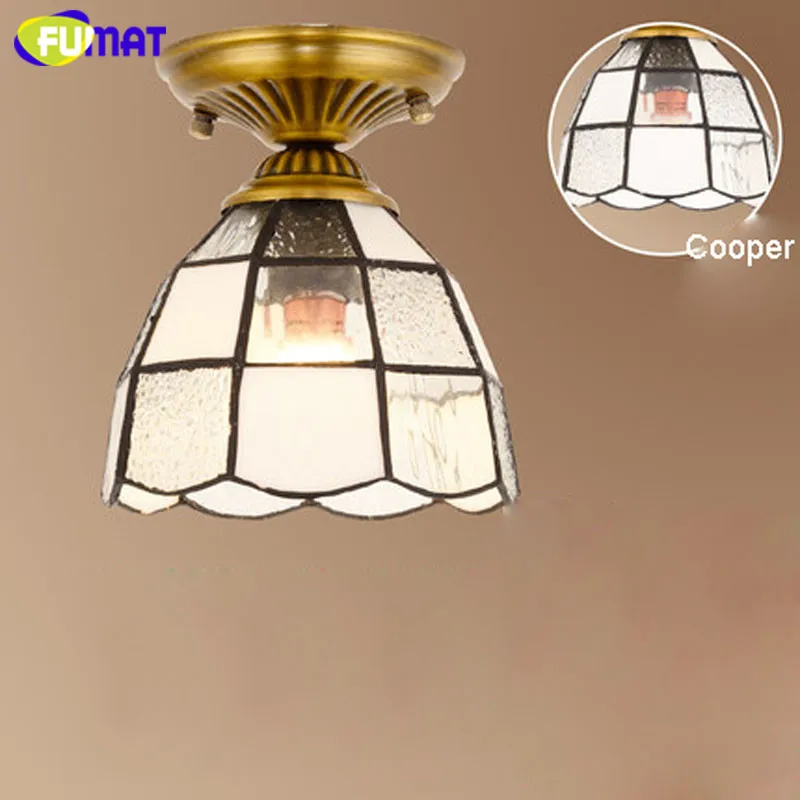 FUMAT потолочные светильники лампа Tiffany Витражная plafondlamp светодиодная