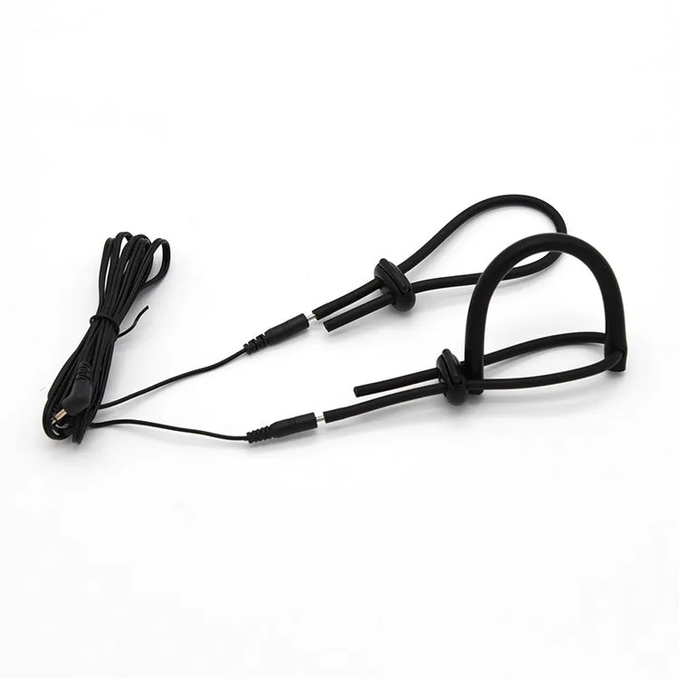 Электро Секс проводящая силиконовая головка пениса кольцо электро шок секс