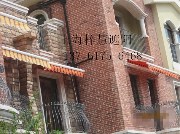 Awning canopy awning retractable umbrellas folding Peng a French villa electric |