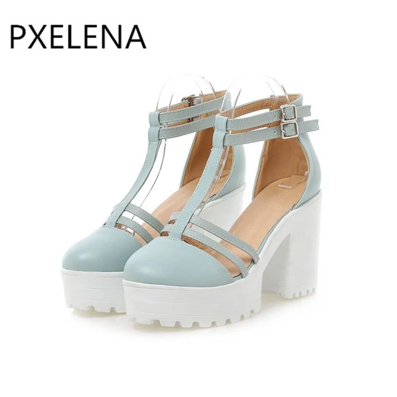 PXELENA/2017 г. Хит продаж женская обувь для вечеринок на платформе с закругленным