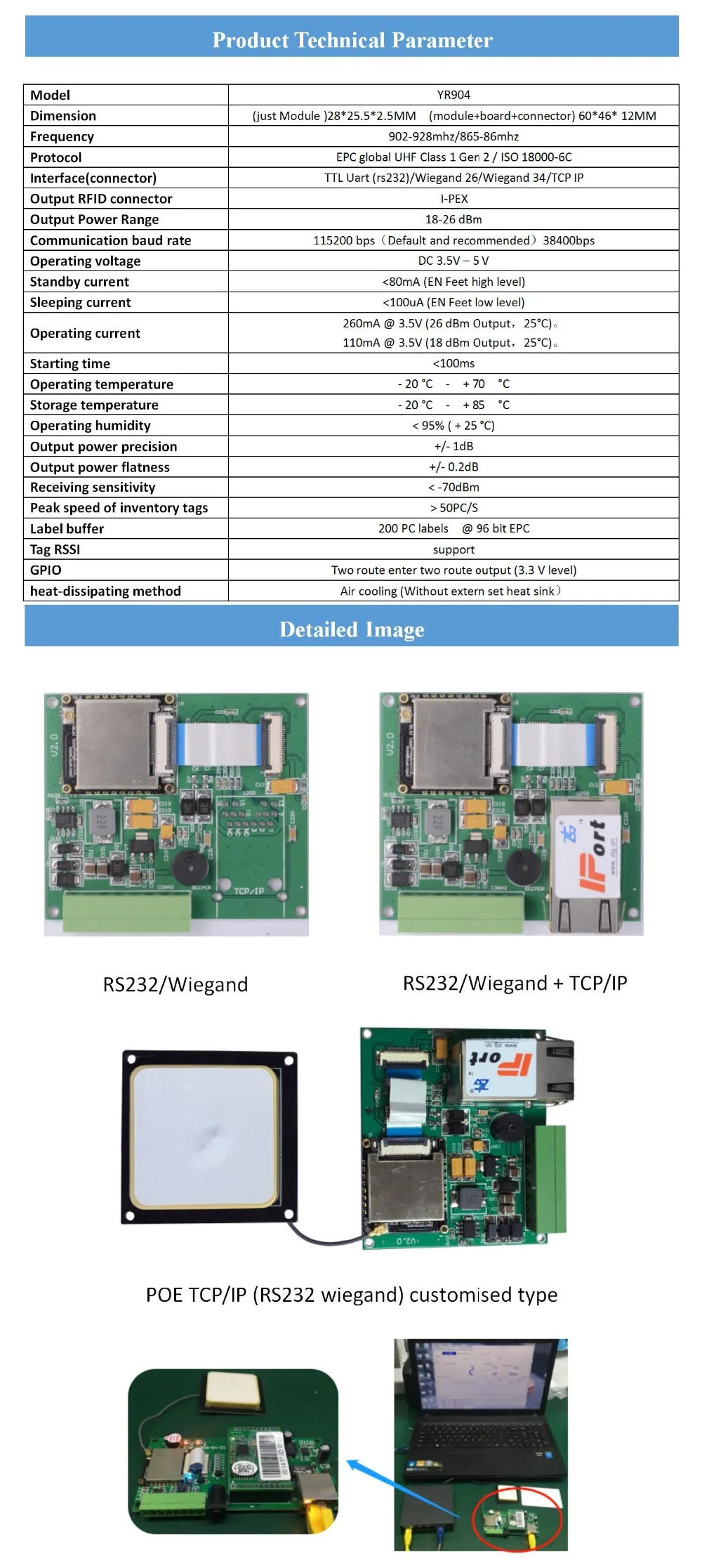 Rs232 Wiegand usb интерфейс низкая мощность качество пассивный мини uhf rfid считыватель модуль с макетной платой Бесплатный SDK Бесплатный тег