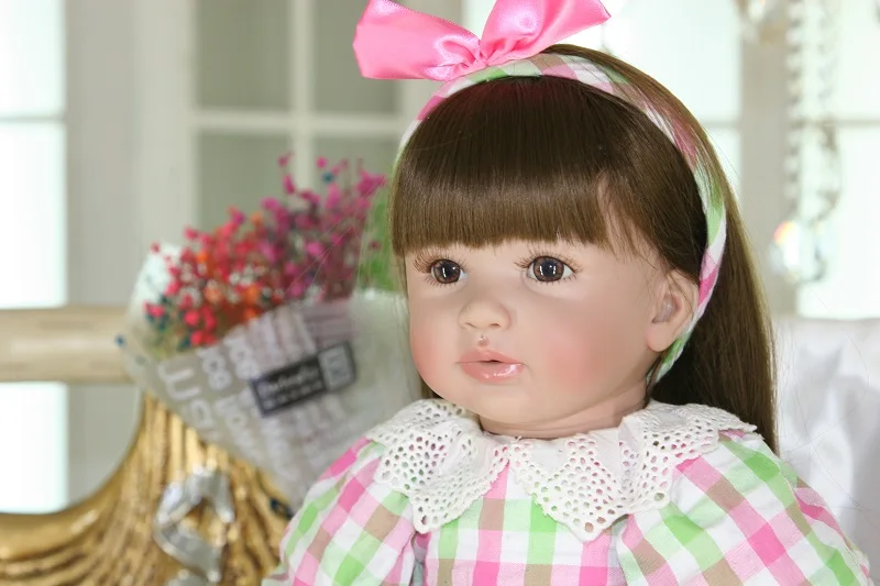 Кукла реборн силиконовая 24 дюйма виниловая кукла принцессы для маленьких