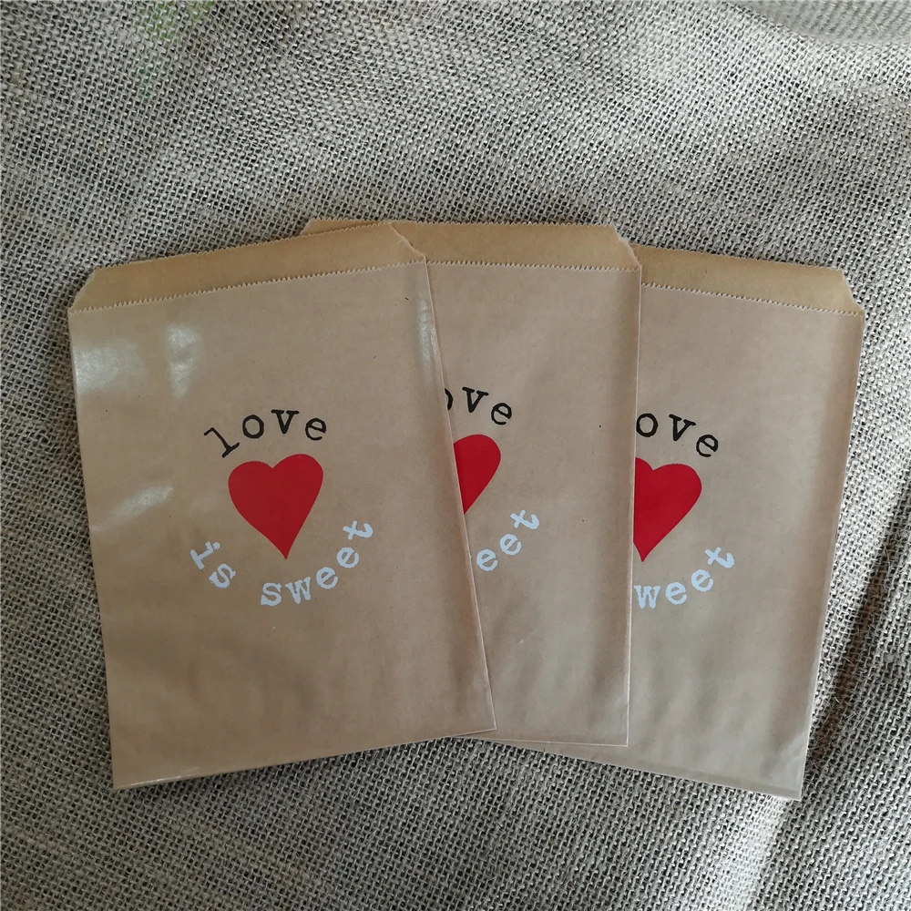

Подарочные пакеты Love Is Sweet для невесты-индивидуальные подарочные пакеты в песочнике-набор из 100 бумажных пакетов