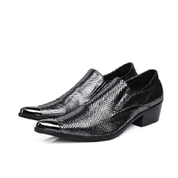 zapatos hombre decor metal tip mens shoes high heels glitter oxford for men black pointed toe dress zapatos shoes last male
